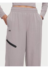 Under Armour Spodnie materiałowe Unstoppable 1388857 Szary Wide Leg. Kolor: szary. Materiał: syntetyk #4