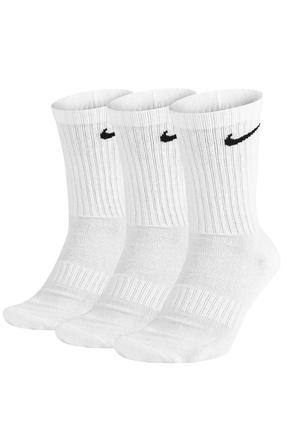 Nike - Skarpetki Unisex Adult Everyday Cushioned Crew (zestaw 3 Sztuk). Kolor: biały. Sport: turystyka piesza