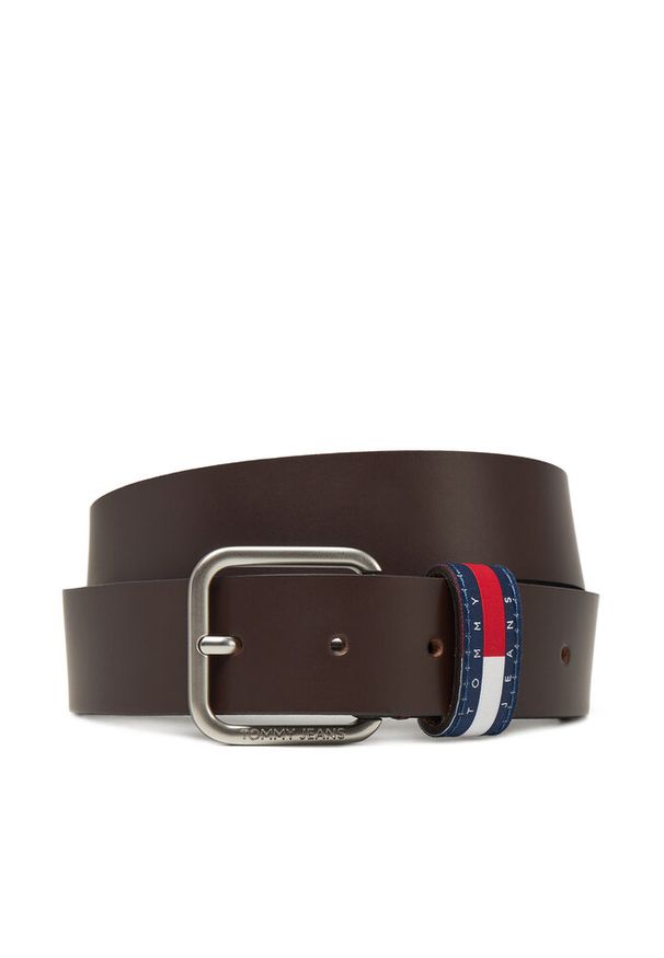Pasek Męski Tommy Jeans. Kolor: brązowy