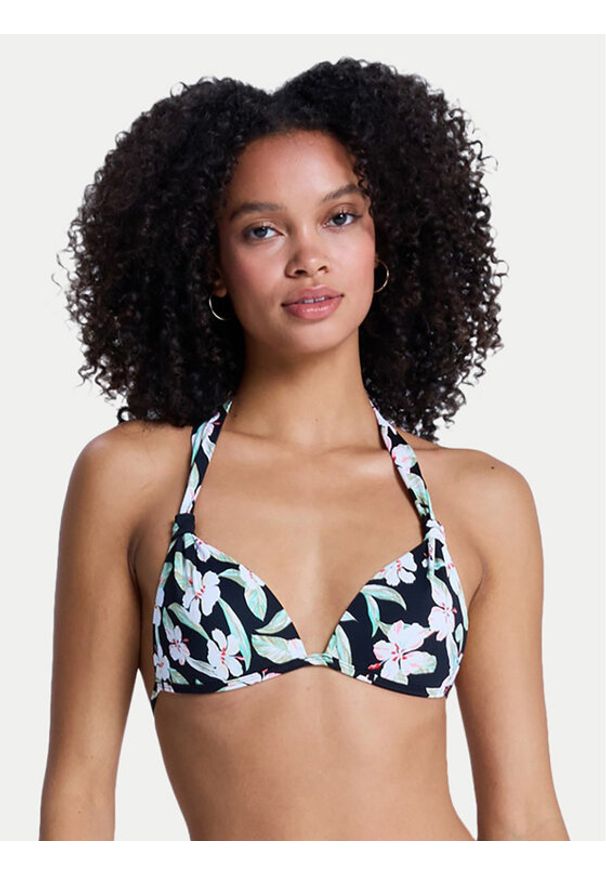 Roxy Góra od bikini Printed Essentials ERJX305701 Czarny. Kolor: czarny. Materiał: syntetyk