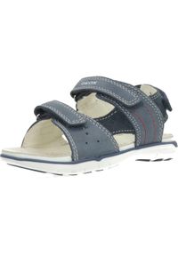 Geox - Sandały GEOX SANDAL DELHI BOY B Niebieski. Kolor: niebieski. Materiał: skóra. Sezon: lato