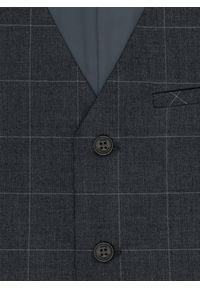 Pako Lorente - PAKO LORENTE – Szara garniturowa kamizelka w kratę. Kolor: szary. Materiał: poliester, elastan, wiskoza #7