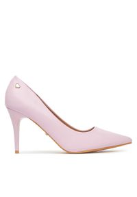 DeeZee Szpilki EZ-23-1A Różowy. Kolor: różowy. Materiał: skóra. Obcas: na szpilce #1