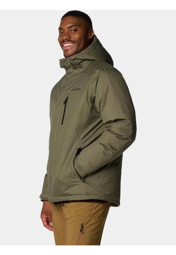 columbia - Płaszcz Zimowy Męski Columbia Oak Harbor II. Kolor: zielony. Materiał: puch. Technologia: Omni-Heat (Columbia). Sezon: zima. Sport: turystyka piesza