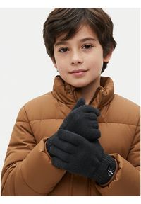 Calvin Klein Jeans Rękawiczki dziecięce Monogram IU0IU00525 Czarny. Kolor: czarny. Materiał: akryl #2