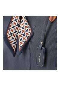 Torebka damska Rieker, ze skóry ekologicznej o klasycznej formie z dwoma uchwytami długim paskiem na ramię ozdobną apaszką i funkcjonalnym wnętrzem d. Kolor: niebieski. Materiał: skórzane. Styl: klasyczny. Rodzaj torebki: na ramię #2