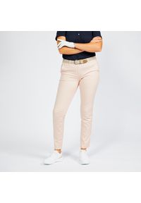 INESIS - Spodnie do golfa damskie Inesis MW500. Kolor: różowy. Materiał: materiał, bawełna, poliester, elastan. Sport: golf