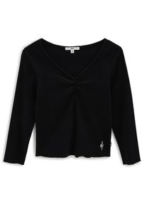 Bluza damskie Vans Ainara Crop. Kolor: czarny. Materiał: bawełna, materiał. Długość rękawa: długi rękaw #1