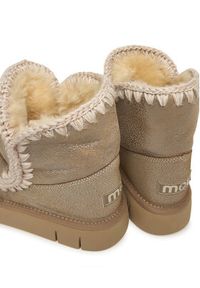 Mou Śniegowce MU.FW531002B Beżowy. Kolor: beżowy. Materiał: zamsz, skóra #5