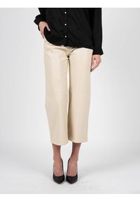Pinko Spodnie "Accalcare" | 1V10LB Y7MN | Accalcare Pantalone | Kobieta | Beżowy. Stan: podwyższony. Kolor: beżowy. Materiał: skóra ekologiczna #3