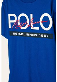 Polo Ralph Lauren - T-shirt dziecięcy 134-176 cm. Okazja: na co dzień. Typ kołnierza: polo. Kolor: niebieski. Materiał: bawełna, dzianina. Wzór: nadruk. Styl: casual #3