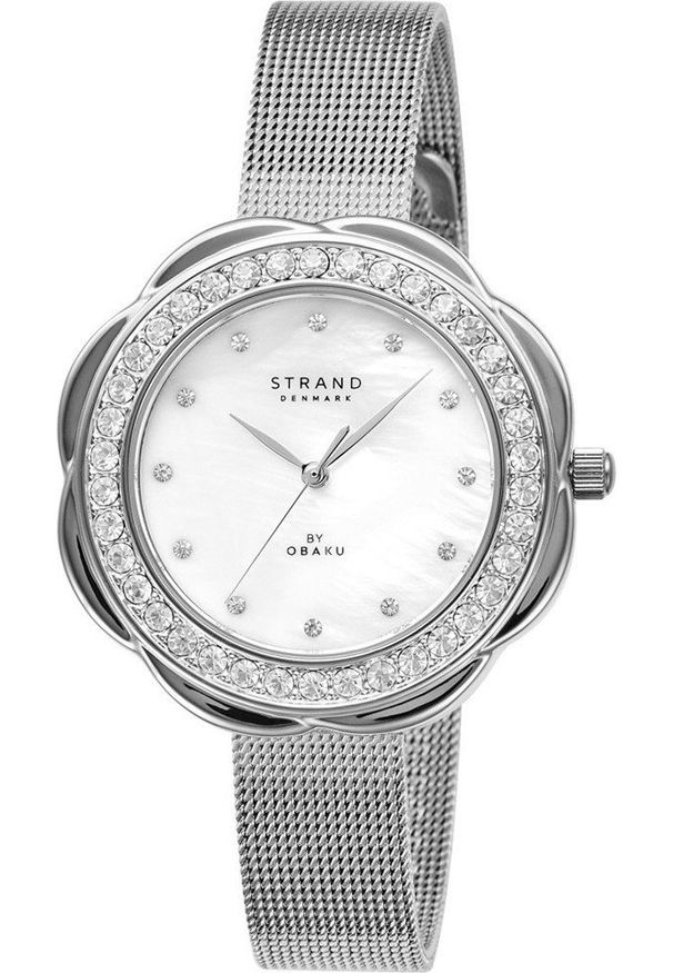Zegarek Strand Zegarek damski Strand S735LXCWMC CYRKONIE srebrny. Kolor: srebrny