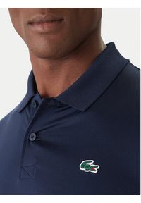 Lacoste Polo DH2615 Granatowy Regular Fit. Typ kołnierza: polo. Kolor: niebieski. Materiał: syntetyk
