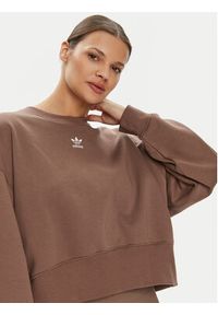 Adidas - adidas Bluza adicolor Essentials IR5971 Brązowy Oversize. Kolor: brązowy. Materiał: bawełna #5