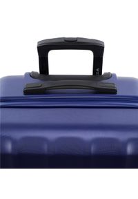 Wittchen - Duża walizka z polikarbonu fakturowana niebieska. Kolor: niebieski. Materiał: guma. Styl: klasyczny #2