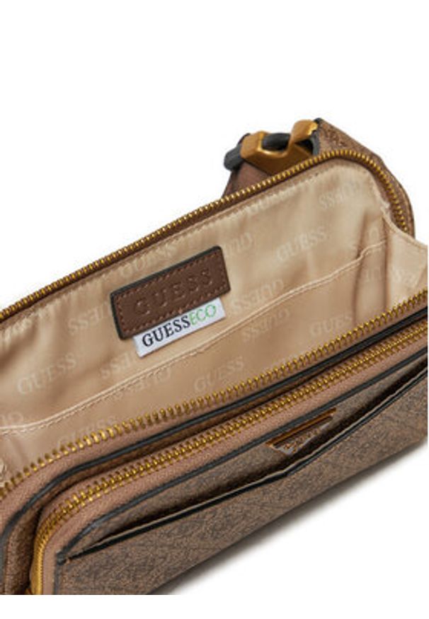 Guess Saszetka HMSILO P5114 Brązowy. Kolor: brązowy. Materiał: skóra