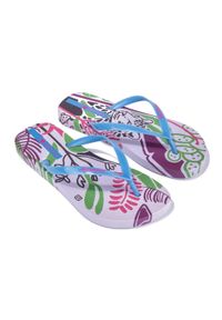 Japonki damskie Ipanema Graffiti III. Okazja: na plażę. Kolor: niebieski. Styl: sportowy #1