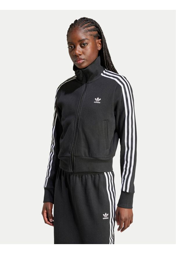 Adidas - adidas Bluza IY7278 Czarny Slim Fit. Kolor: czarny. Materiał: bawełna
