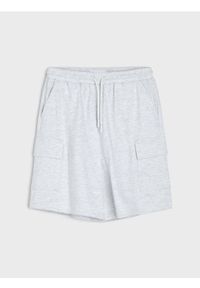 Sinsay - Szorty dresowe cargo - szary. Kolor: szary. Materiał: dresówka