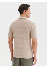 Pako Lorente - PAKO LORENTE – Beżowe polo swetrowe. Okazja: na co dzień. Typ kołnierza: polo. Kolor: beżowy. Materiał: bawełna. Styl: casual #3