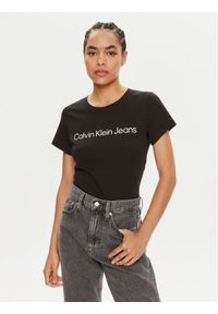 Calvin Klein Jeans Komplet 2 t-shirtów J20J220161 Czarny Slim Fit. Kolor: czarny. Materiał: bawełna #1