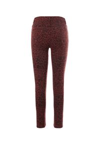 Born2be - Bordowe Spodnie Skinny Dianolea. Kolor: czerwony. Materiał: tkanina. Długość: długie. Wzór: nadruk, aplikacja, gładki #3