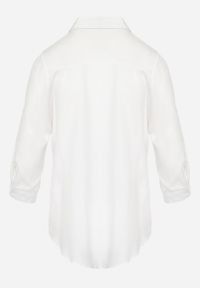 Born2be - Biała Klasyczna Koszula z Bawełny i Wiskozy Yelvira. Kolor: biały. Materiał: bawełna, wiskoza. Styl: klasyczny #7
