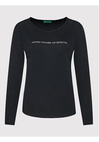 United Colors of Benetton - United Colors Of Benetton Bluzka 3GA2E16G0 Czarny Regular Fit. Kolor: czarny. Materiał: bawełna