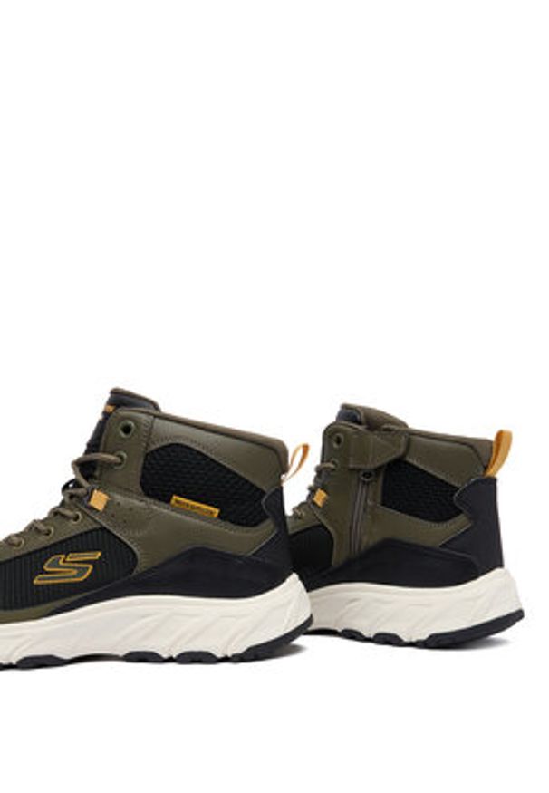 skechers - Skechers Trekkingi Hillcrest 2.0 237804 OLBK Khaki. Kolor: brązowy. Materiał: skóra. Sport: turystyka piesza
