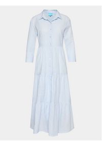 Iconique Sukienka koszulowa IC23 049 Niebieski Regular Fit. Kolor: niebieski. Materiał: bawełna. Typ sukienki: koszulowe #8