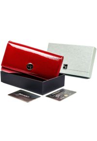 4U CAVALDI - Lakierowany portfel damski Cavaldi H20-1-SH czerwony. Kolor: czerwony. Materiał: skóra #1