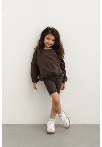 Marsala - MINI Kolarki z dzianiny prążkowanej w kolorze COFFE SHAKE - RIDER-116-122 (6-7). Stan: podwyższony. Kolor: brązowy. Materiał: prążkowany, dzianina. Długość: krótkie. Sezon: wiosna, lato. Styl: street, sportowy