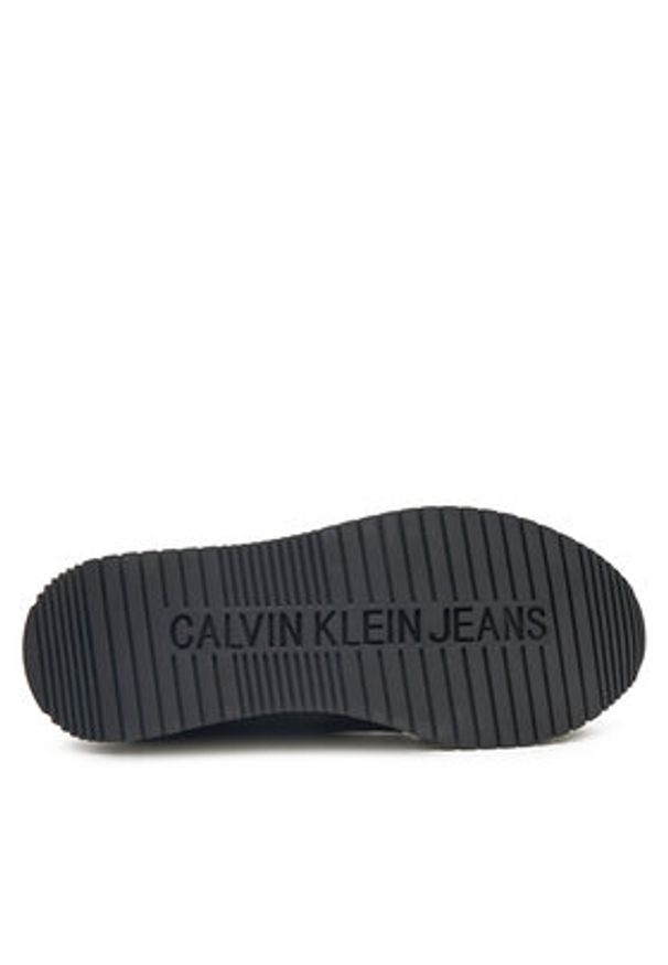 Calvin Klein Jeans Sneakersy Runner Sock Laceup Ny-Lth W YW0YW00840 Czarny. Kolor: czarny. Materiał: skóra, zamsz