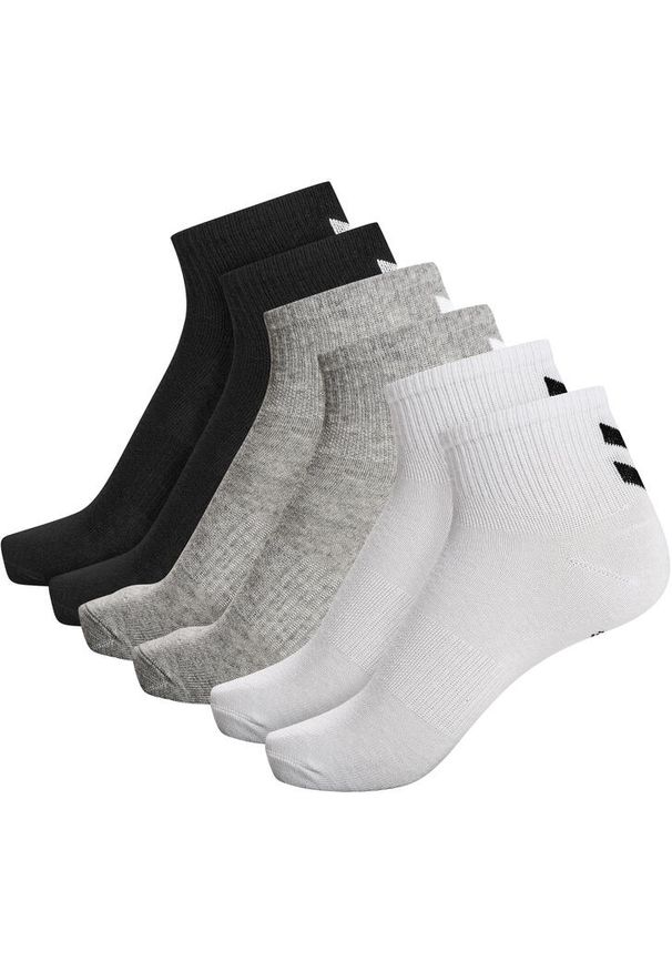 Hummel Skarpetki ZESTAW 6-Pack Z SZEWRONAMI MID CUT. Kolor: biały, wielokolorowy, czarny, szary