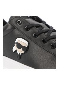 Czarne Sneakersy Karl Lagerfeld Modne Obuwie Męskie Premium. Okazja: na co dzień. Zapięcie: sznurówki. Kolor: czarny. Materiał: skóra #3