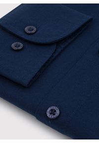 Pako Lorente - PAKO LORENTE – Granatowa bawełniana koszula męska. Kolor: biały, niebieski. Materiał: bawełna. Długość rękawa: długi rękaw. Długość: długie. Styl: elegancki #2