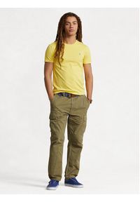 Polo Ralph Lauren T-Shirt 710671438358 Żółty Custom Slim Fit. Typ kołnierza: polo. Kolor: żółty. Materiał: bawełna #4