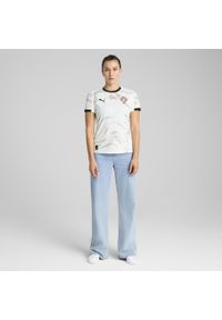 Puma - Damska koszulka wyjazdowa Portugalia 2025 PUMA White Black. Kolor: czarny, wielokolorowy, biały