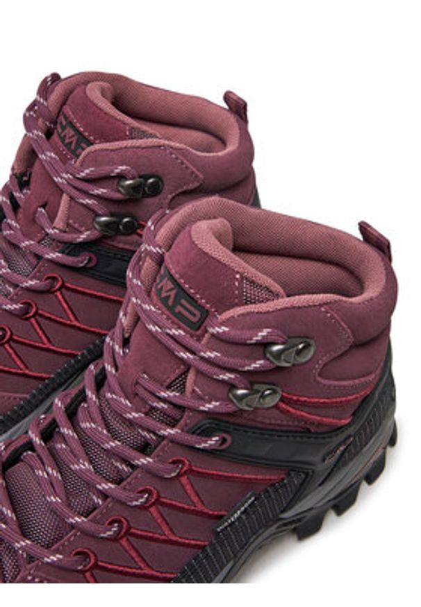 CMP Trekkingi Rigel Mid Wmn Trekking Shoes Wp 3Q12946 Bordowy. Kolor: czerwony. Materiał: zamsz, skóra