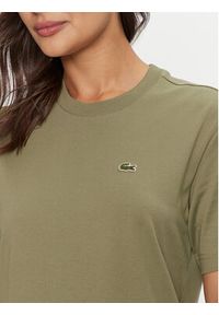 Lacoste T-Shirt TF7215 Khaki Loose Fit. Kolor: brązowy. Materiał: bawełna #4