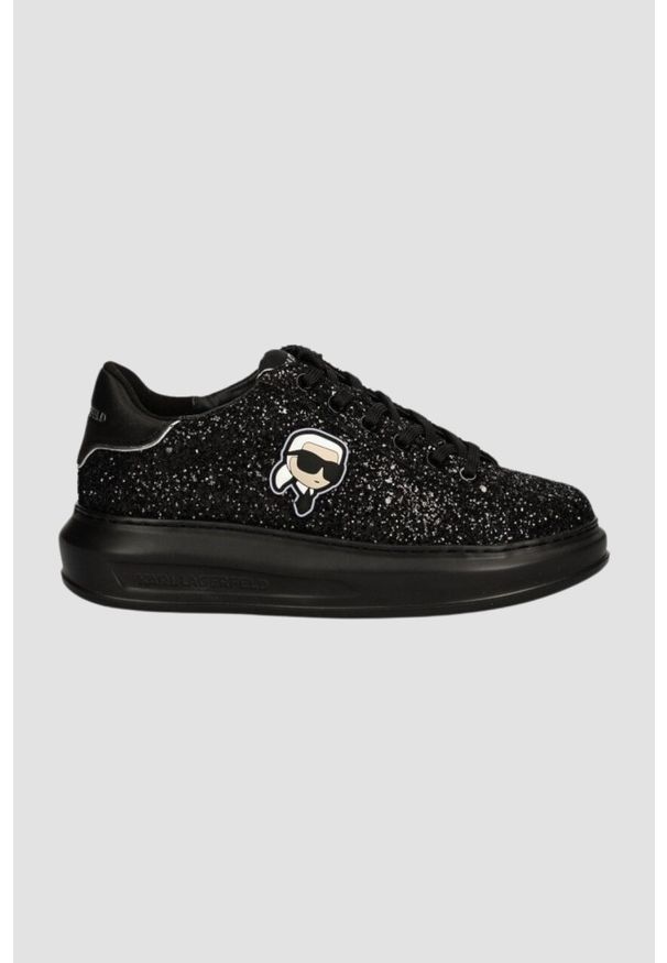 Karl Lagerfeld - KARL LAGERFELD Czarne sneakersy KAPRI Karl NFT Lo Lace, Rozmiar 38. Kolor: czarny