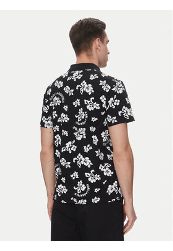 Karl Lagerfeld - KARL LAGERFELD Polo A2M46036 Czarny Regular Fit. Typ kołnierza: polo. Kolor: czarny. Materiał: bawełna