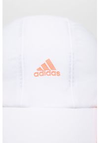 adidas Performance czapka HE9762 kolor biały z nadrukiem. Kolor: biały. Materiał: poliester, skóra, materiał. Wzór: nadruk #2