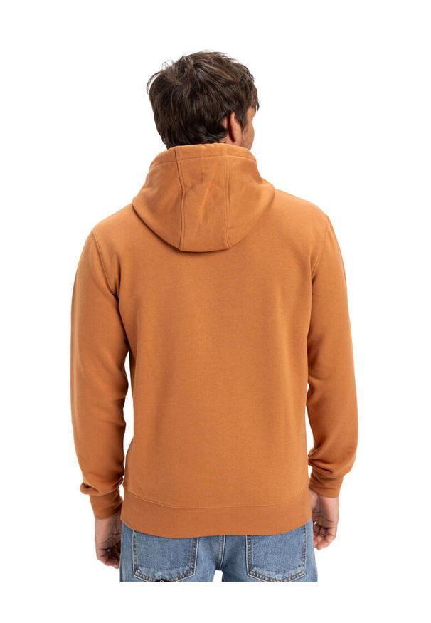 Quiksilver - Bluza z kapturem dla Mężczyzn COMP LOGO Brązowy. Typ kołnierza: kaptur. Kolor: brązowy. Materiał: materiał, poliester, bawełna