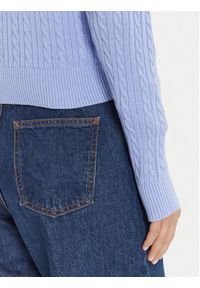Tommy Jeans Sweter Cable Essential DW0DW22165 Niebieski Regular Fit. Kolor: niebieski. Materiał: bawełna #3