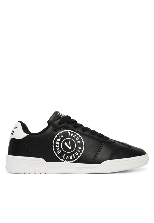 Versace Jeans Couture Sneakersy 80YA3SD1 ZPB84 Czarny. Kolor: czarny. Materiał: skóra