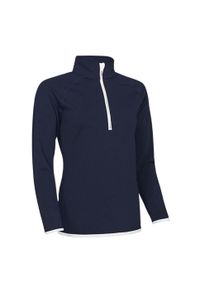 JUST COOL - Sweter Damski Z Zamkiem Błyskawicznym. Kolor: biały, wielokolorowy, niebieski