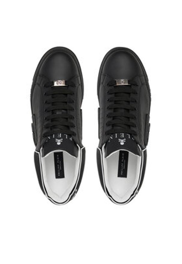 Philipp Plein - PHILIPP PLEIN Sneakersy Top Hexagon PAES USC0775 PLE005N Czarny. Kolor: czarny. Materiał: skóra