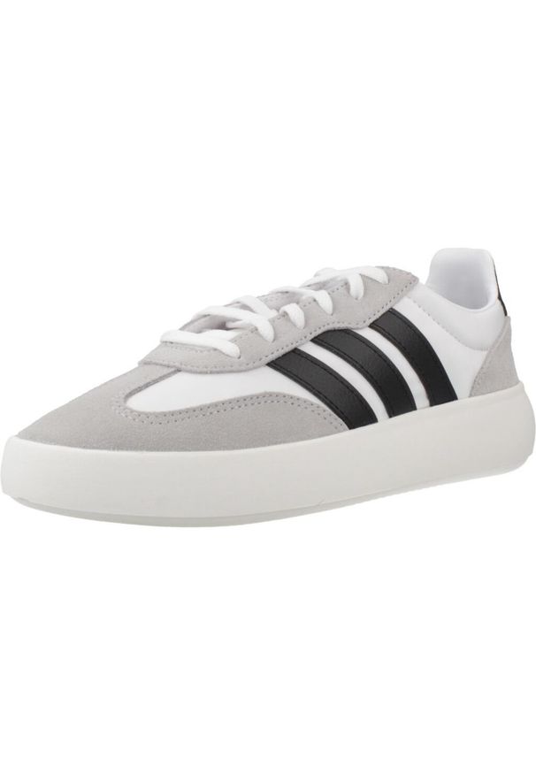 Adidas - Buty ADIDAS BARREDA DECODE J Biały. Okazja: na co dzień. Kolor: czarny, szary, biały, wielokolorowy. Materiał: tkanina, skóra