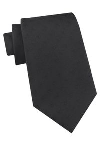 Krawat Męski - Angelo di Monti - Jednokolorowy, Czarny. Kolor: czarny. Materiał: tkanina. Styl: elegancki, wizytowy